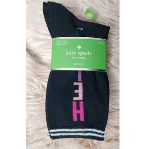 NWT KATE SPADE 3 PACK CREW SOCKS